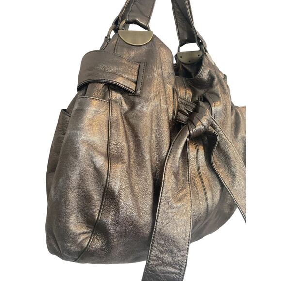 Kooba Silver Mettalic Soft Leather Large Tote - Picture 3 of 10